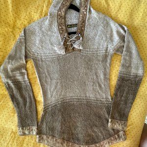 Super Soft Baby Alpaca wool hooded pullover